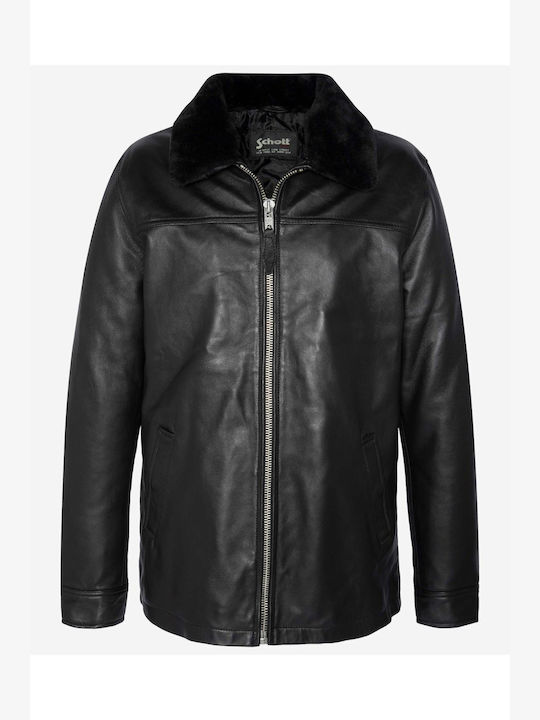 Schott Men's Leather Jacket Black