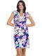 Primavera Sommer Damen Nachthemd Blau