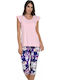 Primavera Sommer Damen Pyjama-Set Rosa