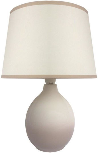 Ideus Ceramic Table Lamp for Socket E14 with Gray Shade and Base