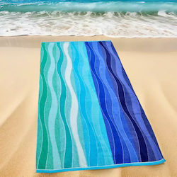 Lino Home Beige Cotton Beach Towel 180x90cm