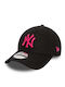 New Era Adult Unisex League Essentials 9forty New York Yankees Cap Black Pink 60503372 New Era