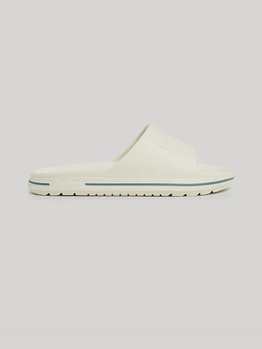 Pepe Jeans Men's Slides White