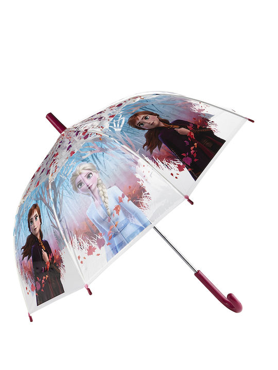 Chanos Kinder Regenschirm Gebogener Handgriff Durchsichtig mit Durchmesser 38cm.