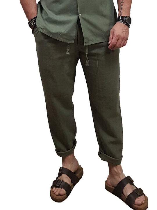 Vittorio Artist Khaki Men's Trousers