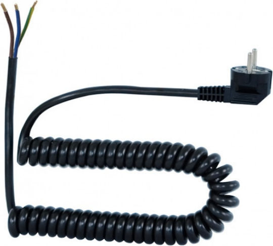 Netzkabel in Schwarz Farbe 1m 1Stück