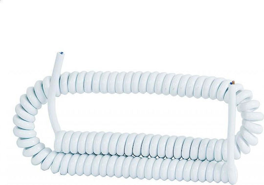 Cablu de alimentare cu secțiune 3x1mm² în culoarea Alb 1m 1buc