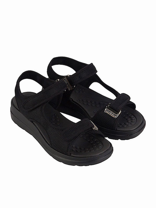 Azaleia Damen Flache Sandalen Anatomisch in Schwarz Farbe