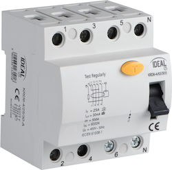 Ideal Earth Leakage Relay 4x63A 400V