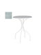 Calais Outdoor Dinner Free Standing Metal Table An.blue 61x61x76cm