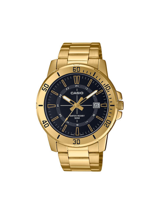 Casio Collection Watch Battery with Gold Metal Bracelet