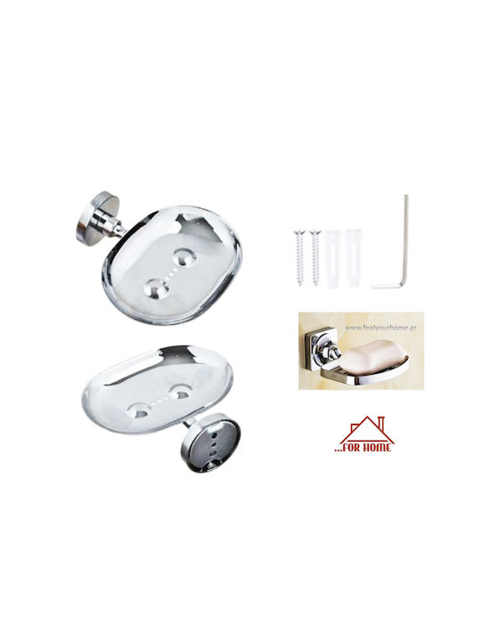 ForHome Wandmontiert Seifenschale Inox Silber