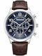 Timberland Men's Watch 44mm Chronograph Battery with Brown Leather Strap