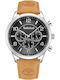 Timberland Men's Watch 44mm Chronograph Battery with Brown Leather Strap
