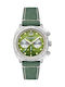 Spinnaker Hull Men's Watch 42mm Chronograph Battery with Green Leather Strap