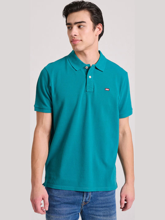 Funky Buddha Polo Short Sleeve Blouse teal