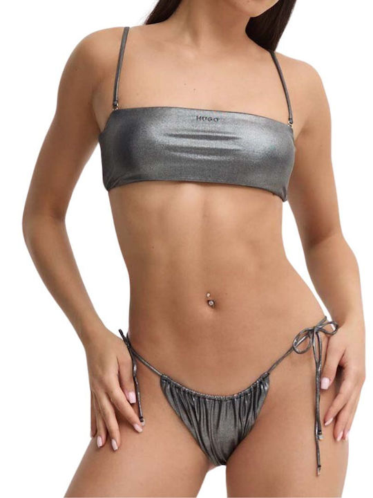 Hugo Heaven Strapless Bikini Top Ασημί