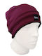 Beanie Unisex Σκούφος Πλεκτός σε Μπορντό χρώμα