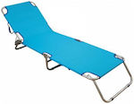 Sunbed Metal Textilene Light Blue