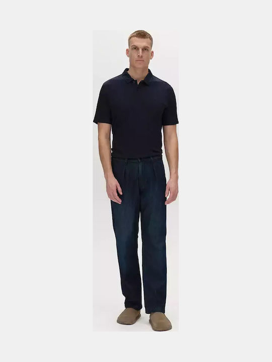 Men's Jeans Pants with Loose Tapered Fit Dark Blue