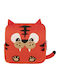Polo Mini Crazy Animals Kids Wallet with Coins with Zipper Red
