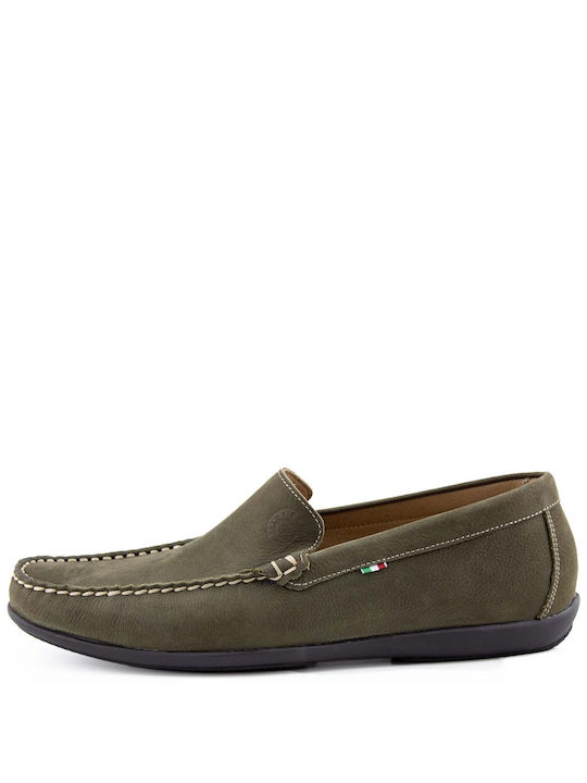 America Men's Leather Moccasins Oil