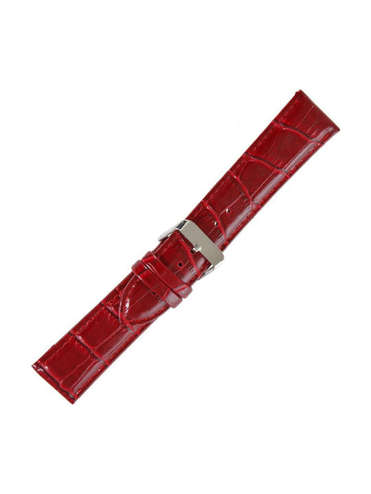 Tzevelion Curea din piele Roșu 22mm