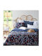 Atmosphera Pajaro Super-Double Bed Sheet 240x220cm Blue