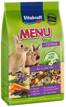 Vitakraft Hauptnahrungsmittel für Nagetiere mit Thymian Menu 1kg