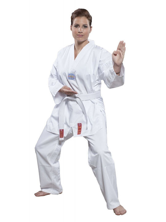 Hayashi Dobok "taeguk" Costum Taekwondo Pentru adulți/copii Alb
