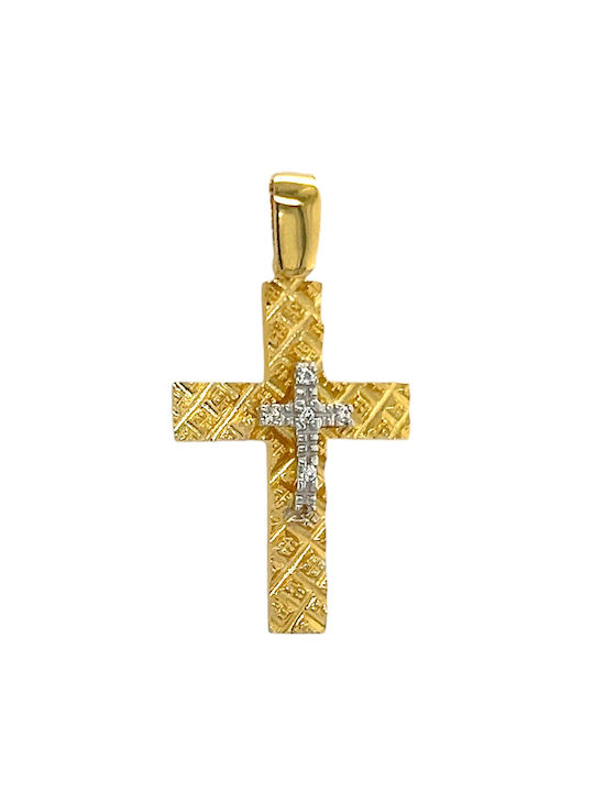 Xryseio Damen Gold Kreuz 9K