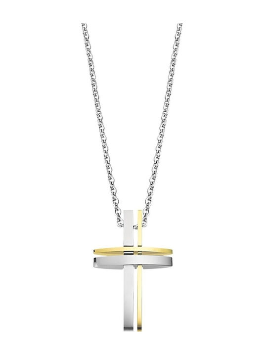 Lotus Watches Herren Kreuz aus Stahl mit Kette
