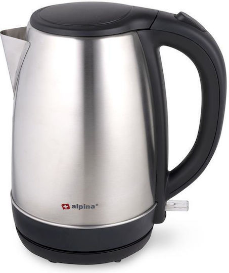 Alpina Appliances Βραστήρας 1.7lt 2200W Ασημί