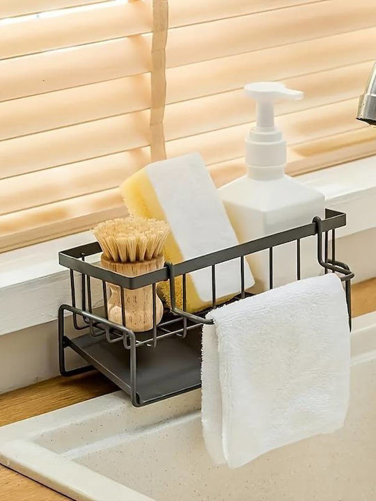 Organizer Für Die Küchenspüle Aus Kunststoff Schwarz 10.2x23x9cm
