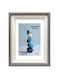 Tpster Wooden Photo Frame with Gray Frame