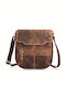 Leder Damen Schultertasche Braun