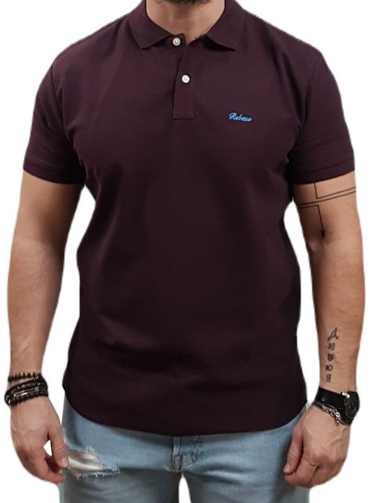 Rebase Rebase Polo Kurzarm Lila Bluse