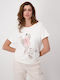 Monari Γυναικείο T-shirt Ivory