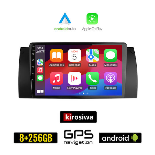 Kirosiwa Автомобилна Аудио Система (Блутут/USB/AUX/WiFi/GPS/Apple-Carplay/Android-Auto) с Тъчскрийн 9"