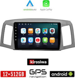 Kirosiwa Car-Audiosystem für Jeep Großer Cherokee 2004-2007 (Bluetooth/USB/WiFi/GPS/Apple-Carplay/Android-Auto) mit Touchscreen 10"