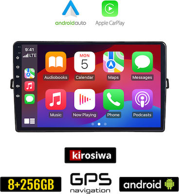 Kirosiwa Ηχοσύστημα Αυτοκινήτου για Toyota Auris 2007-2012 (Bluetooth/USB/WiFi/GPS/Apple-Carplay/Android-Auto) με Οθόνη Αφής 10"