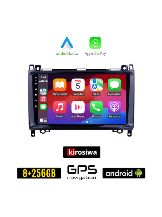 Kirosiwa Sistem Audio Auto pentru Mercedes-Benz Un clasă W169 2004-2012 (Bluetooth/USB/WiFi/GPS/Apple-Carplay/Android-Auto) cu Ecran Tactil 9"