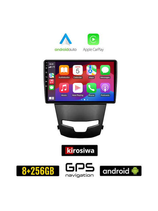 Kirosiwa Car Audio System for Ssangyong Korando 2014+ (Bluetooth/USB/AUX/WiFi/GPS/Apple-Carplay/Android-Auto) with Touch Screen 9"