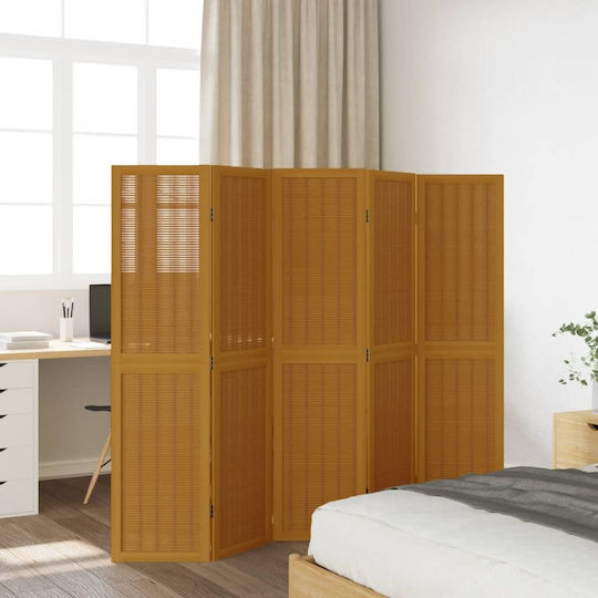 vidaXL Dekorativer Raumteiler Hölzernes mit 5 Paneelen 175x160cm