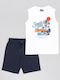 Kinder-Set mit Shorts Sommer 2Stück White