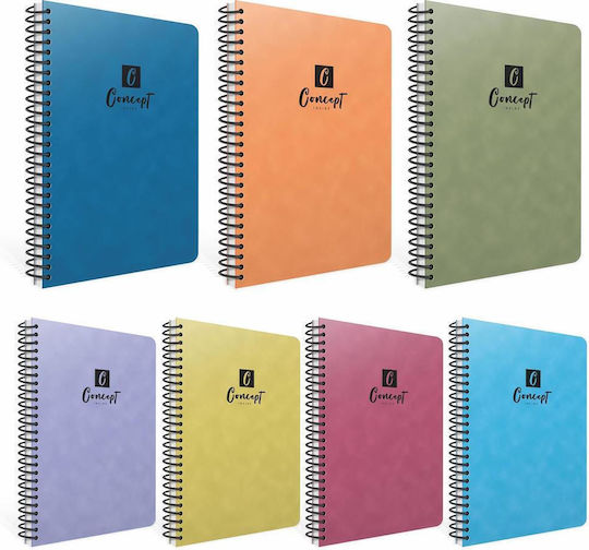 Unipap Spiral notebook Concept Type Prespan B5 4 subjects Various colours 3-05-19 Unipap