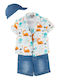 Kinder-Set mit Shorts Sommer 3Stück White