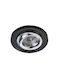 Kanlux Glass Recessed Spot with Socket GU10 Black 1pcs