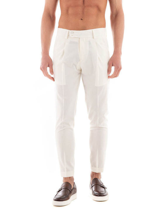 Paul Miranda Men's Trousers in Regular Fit Off White