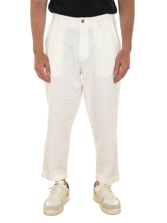 Nineteen Apparel Club Ανδρικό Παντελόνι White